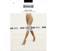 Wolford NEON 40 DEN Collant Lucidi Set Duo 2 Pezzi Nero