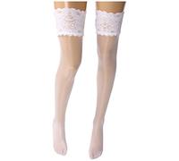 Wolford Satin Touch 20 Stay-Up Collant, 20 DEN, Multicolour (White), X-Small Donna