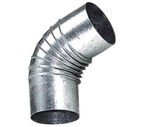 Wolfpack 22010120 - Tubo a gomito per stufa, 45° (zincato, 100 mm)