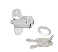 Wolfpack 3030050-Serratura per porta scorrevole con pulsante (147/27 mm, colore: cromato