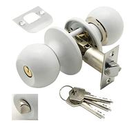 Wolfpack 3030590 - Pomello con chiave e pomolino, per ingresso, colore: bianco