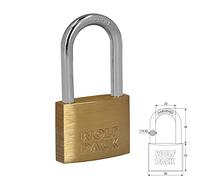 Wolfpack 3100975 Lucchetto in ottone, arco lungo 40 mm