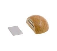 WOLFPACK 5320343 - Fermaporta Porta Adesivo con Magnete Fermo: Legno, Marrone, 12x9x3 cm