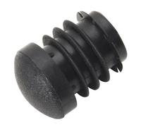 WOLFPACK 5330384 - Piedini di plastica con ghiera interna, neri, rotondi, da 28 mm, confezione da 200 unità