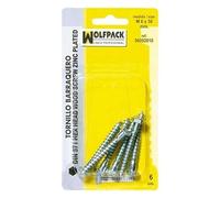 WOLFPACK 6092060 Blister Con Tirafondo Barraquero Din571 8 X 50, 5 Pezzi
