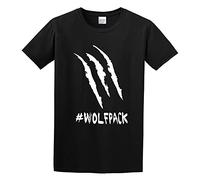 Wolfpack A Wolf Claw Mark Harajuku Cool Graphic Unisex 100% Cotton Short-Sleeve T-Shirts Black M