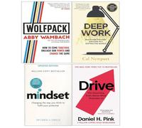 Wolfpack (copertina rigida), Deep Work, Mindset, Drive Daniel Pink, set di 4 libri
