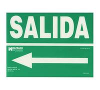 WOLFPACK LINEA PROFESIONAL 15051225 Cartel Salida A Izquierda 21x30 cm, Cranberry