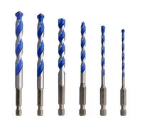 WOLFPACK LINEA PROFESIONAL Astuccio 5 punte universali esagonali Ø 4/5/6/8 10 mm. Punta per trapano Piastrelle, Ceramica, Marmo, Calcestruzzo, Metallo, Legno, Plastica