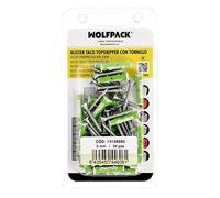 WOLFPACK LINEA PROFESIONAL Blister Tacos Topgripper Bimaterial Con Tornillos Ø 5 mm. 50 Piezas Taco Anclaje Universal, Taco Hormigon, Taco Pladur,