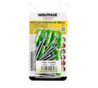 WOLFPACK LINEA PROFESIONAL Blister Tacos Topgripper Bimaterial Con Tornillos Ã˜ 6 mm. 30 Piezas Taco Anclaje Universal, Taco Hormigon, Taco Pladur