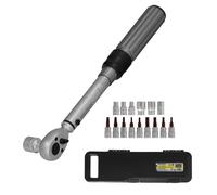 WOLFPACK LINEA PROFESIONAL Chiave dinamometrica 1/4" con 9 punte esagonali e 5 bicchieri. Chiave Coppia Camion, Auto, Moto, Micro Impostazioni, Acciaio CRV