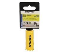 WOLFPACK LINEA PROFESIONAL Corona Sierra Bimetal Ã˜ 21 mm. Templado Termico, Base Reforzada. Corona Madera, Broca Agujeros Madera, Acero, Hierro, Plasticos
