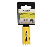 WOLFPACK LINEA PROFESIONAL Corona Sierra Bimetal Ã˜ 24 mm. Templado Termico, Base Reforzada. Corona Madera, Broca Agujeros Madera, Acero, Hierro, Plasticos