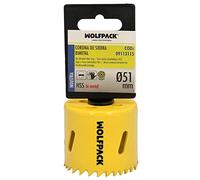 WOLFPACK LINEA PROFESIONAL Corona Sierra Bimetal Ã˜ 51 mm. Templado Termico, Base Reforzada. Corona Madera, Broca Agujeros Madera, Acero, Hierro, Plasticos