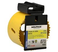 WOLFPACK LINEA PROFESIONAL Corona Sierra Bimetal Ã˜ 70 mm. Templado Termico, Base Reforzada. Corona Madera, Broca Agujeros Madera, Acero, Hierro, Plasticos
