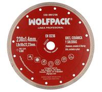WOLFPACK LINEA PROFESIONAL Disco diamantato Ø 230 mm. Porcellana, Gres, Ceramica, Solerias. Segmento diamantato 10 mm.