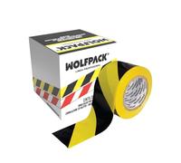 WOLFPACK LINEA PROFESIONAL Nastro segnalazione giallo/nero rotolo 200 m x 70 mm