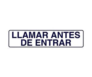 WOLFPACK LINEA PROFESIONAL Rotulo Adhesivo 250x63mm Llamar Antes De Entra