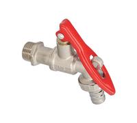 WOLFPACK LINEA PROFESIONAL Rubinetto a sfera da 1/2" con sistema di bloccaggio con lucchetto rubinetto da giardino esterno, rubinetto con blocco e connettore tubo