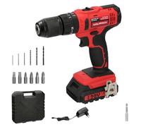 WOLFPACK LINEA PROFESIONAL Trapano avvitatore 20 V. Con 2 velocità e percussore. Batteria 20 Ah. Coppia di serraggio 35 Nm. Marca