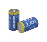 WOLFPACK LINEA PROFESIONAL Wolfpack - Batteria alcalina D L-R20, confezione da 2 pezzi