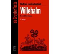 Wolfram von Eschenbach Willehalm (Tascabile) De Gruyter Texte