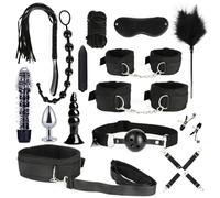 WOLFSDN [15 Pezzi] Yoga B nd ng Kit S xy Coppia Accessori S x Toy Adulti Lo di S x Toysper per Coppie S o L tto Shop Hot Oggetti Donna Viaggi M n tte (Nero)