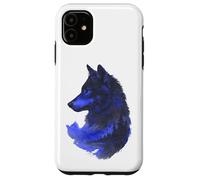 Wolfskopf Wolfssilhouette lupi montagne avventura natura lupo Custodia per iPhone 11