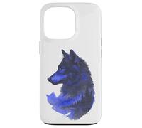 Wolfskopf Wolfssilhouette lupi montagne avventura natura lupo Custodia per iPhone 13 Pro