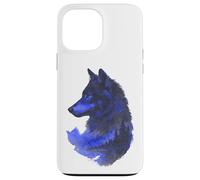 Wolfskopf Wolfssilhouette lupi montagne avventura natura lupo Custodia per iPhone 13 Pro Max