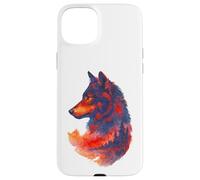 Wolfskopf Wolfssilhouette lupi montagne avventura natura lupo Custodia per iPhone 15 Plus
