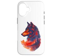 Wolfskopf Wolfssilhouette lupi montagne avventura natura lupo Custodia per iPhone 16