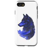 Wolfskopf Wolfssilhouette lupi montagne avventura natura lupo Custodia per iPhone SE (2020) / 7/8