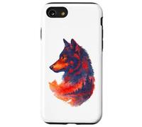 Wolfskopf Wolfssilhouette lupi montagne avventura natura lupo Custodia per iPhone SE (2020) / 7/8
