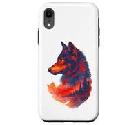 Wolfskopf Wolfssilhouette lupi montagne avventura natura lupo Custodia per iPhone XR