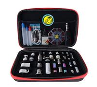 Wolfteeth 13 Pollici Enorme Capacità Vape Bag Custodia portatile da viaggio per Bobine Vape Forniture e Accessori Elettronici Soprattutto Piccoli Oggetti|Vuoto e No Liquido Senza Nicotina/Nero Rosso