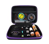 Wolfteeth 8 Pollici Enorme Capacità Vape Bag Custodia portatile da viaggio per Bobine Vape Forniture e Accessori Elettronici Soprattutto Piccoli Oggetti|Vuoto e No Liquido Senza Nicotina/Nero Viola