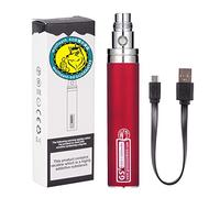 WOLFTEETH Genuino GS EGO II Prime 2200mAh Batteria Ricaricabile Inferiore Micro USB Ricarica 510 Ego Ricarica, 510 E Shisha E Sigaretta (Senza Nicotina e Tabacco/Rosso 121505)