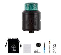 WOLFTEETH RDA Clone GOON V1.5 Tipo B Con Pin BF | Ricostruibile Gocciolante Atomizzatore Doppia Bobina | Borsa Coulisse in Velluto (Acciaio inossidabile In Nero/Senza Nicotina O Tabacco 118309)