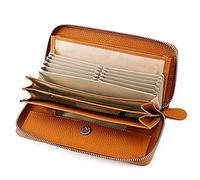 WolFum Il Primo Strato di Pelle di Vacchetta Borsa per Carte di Credito per Uomini e Donne Borsa per Biglietti per Monete Borsa con Frizione con Cerniera Portafoglio Lungo (Colore : 3-Pack, Dimensioni
