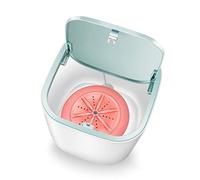 WolFum Lavatrice Elettrica Portatile Ricarica USB Mini Lavabiancheria Lavatrice, Dormitorio, Appartamento (Colore : Roze)