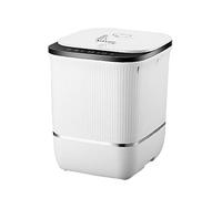 WolFum Mini Lavatrice da 3 kg Cottura e Lavaggio ad Alta Temperatura Piccola Botte Semiautomatica Singola (Colore : Wit)