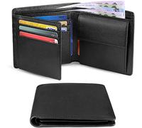 WolFum Portafogli Uomo Sottile in Pelle con Portamonete 2 Scomparti per Banconote 10 Porta Carte di Credito Portafoglio per Uomo (Colore : B, Dimensioni : 11 * 9.5cm)