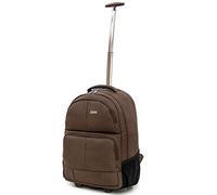 WolFum ZHANGQIANG 3 in 1 Trolley con Ruote Approvato da Cabina Borsa da Viaggio Zaino da Volo Bagaglio a Mano Valigia (Colore: Marrone, Dimensioni: 36 * 17 * 52 cm) Raddoppia il Comfort