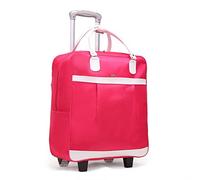 WolFum ZHANGQIANG Borsa per bagagli Bagaglio a mano Valigia da viaggio Borse da scuola per le vacanze Trolley Valigia da viaggio Cabina da viaggio (Colore: Rosa rossa, Dimensioni: 40 * 19 * 65,5 cm)