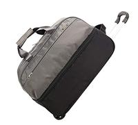 WolFum ZHANGQIANG Borse da viaggio Borse da viaggio Bagagli a mano Trolley con ruote Borsa ad alta capacità Pieghevole può essere riposta (Colore: Grigio scuro+Nero, Dimensioni: 32 * 49 * 34 cm)