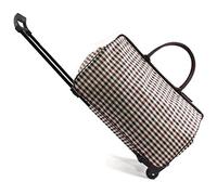 WolFum ZHANGQIANG Borse da viaggio da donna Bagaglio a mano da donna con ruote Borsa da weekend per trolley (Colore: Strisce colorate, Dimensioni: Grande) Raddoppia il comfort