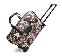 WolFum ZHANGQIANG per donna con ruote Trolley Borse Borsa da viaggio grande per bagaglio a mano da donna (colore: 7669 fiori sbocciano, dimensioni: 39 * 25 * 47 cm) Raddoppia il comfort