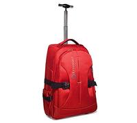 WolFum ZHANGQIANG Trolley Impermeabile da Viaggio Borsa da Scuola, Zaino da Scuola con Ruote, Zaino da Lavoro, Borsa da Viaggio Perfetto per Uomini e Donne (Colore : Rosso, Taglia : Small) Raddoppia